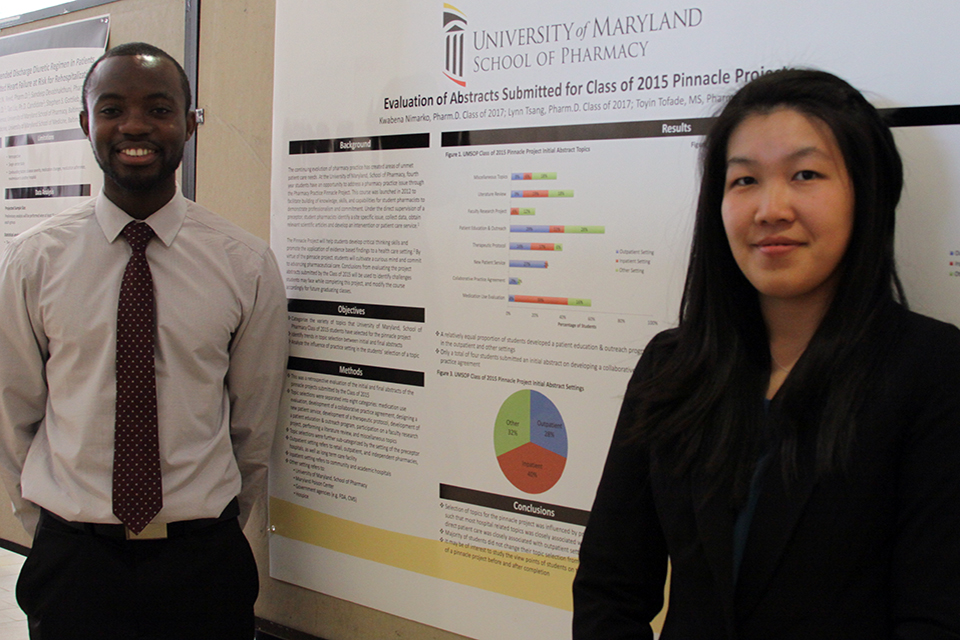 Two Students Present Posters During Annual Research Day