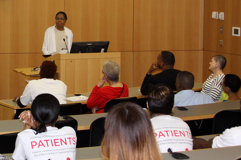Patient Advocate Carolyn Alexander Addresses the Audience