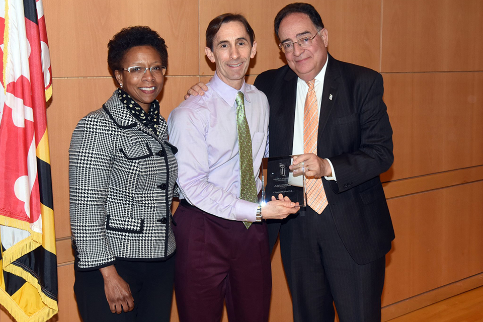 From Left to Right: Natalie D. Eddingtion, PhD, FCP, FAAPS; C. Daniel Mullins, PhD; and Jay A. Perman, MD