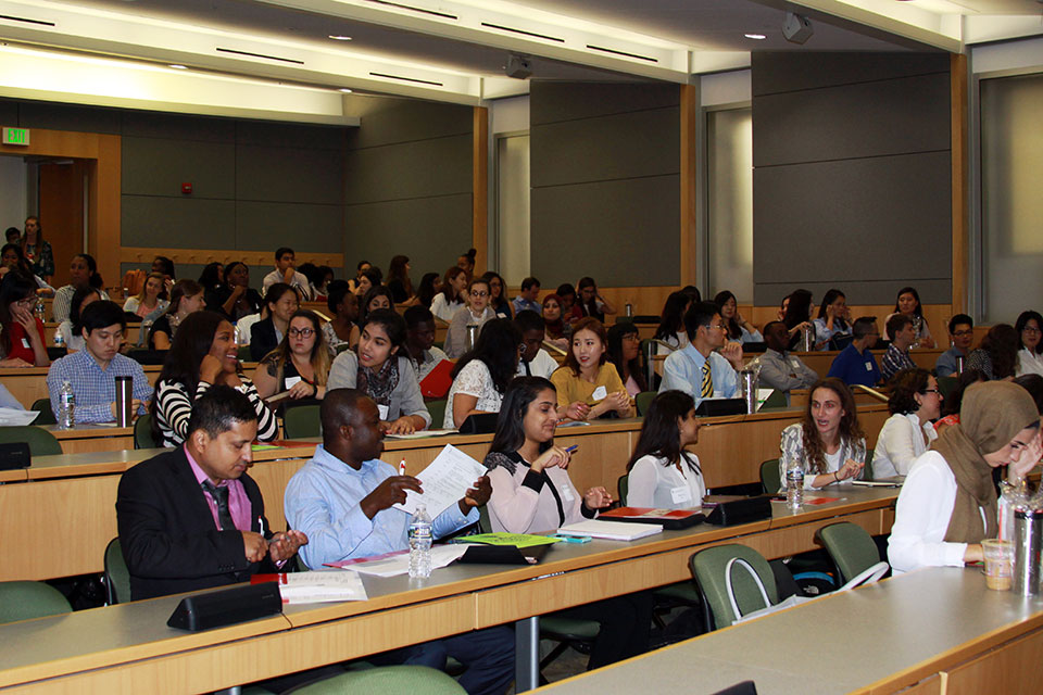 First Year Students Gather in Lecture Hall for New Student Orientation