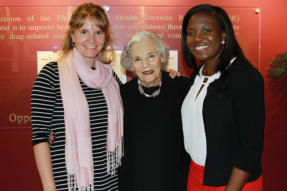 Fedder Memorial Fellowship Awardees Elisabeth Oehrlein and O'Mareen Spence Pictured with Michaeline Fedder