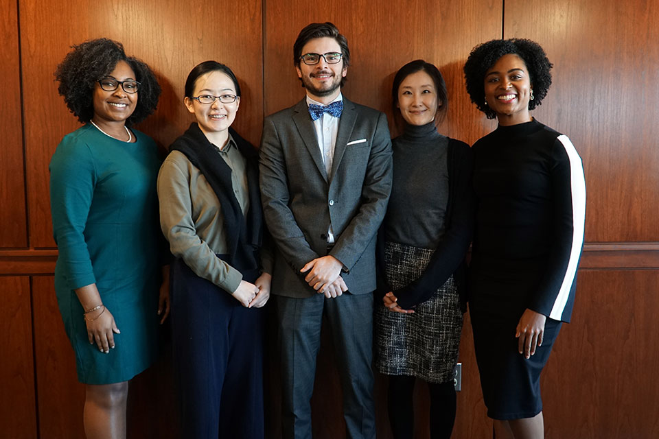 From Left to Right: Maya Hanna, Chengchen Zhang, Juan David Rueda, Yoon Hong, and Jacquelyn McRae