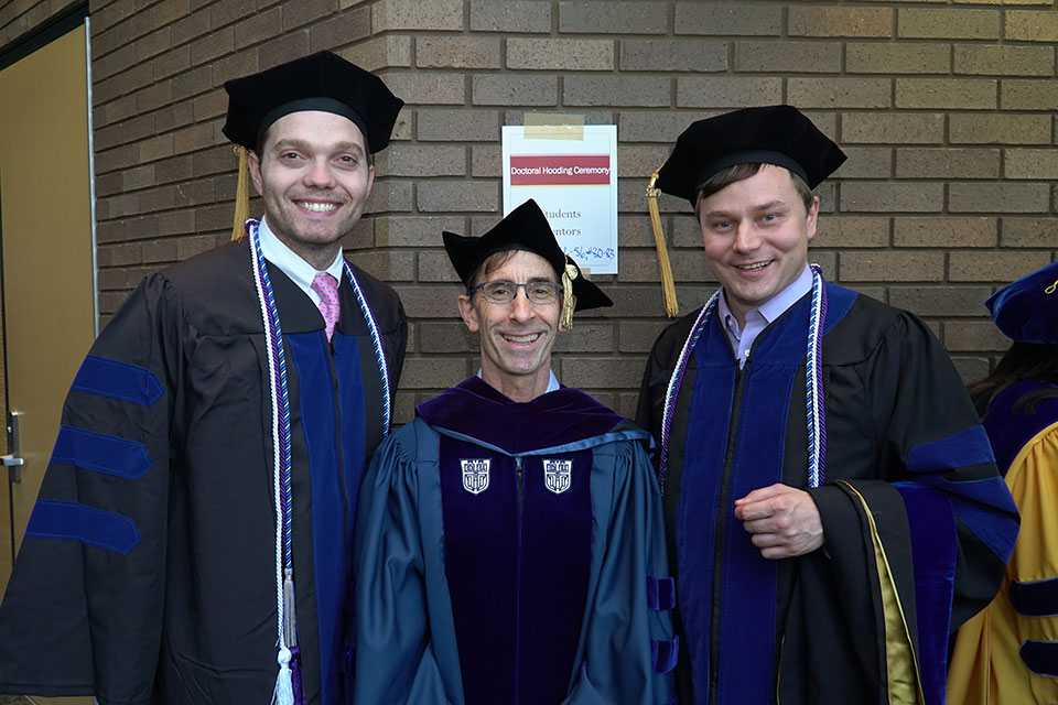 Dr. C. Daniel Mullins poses for photo with Dr. Joey Mattingly and Jan Sieluk.