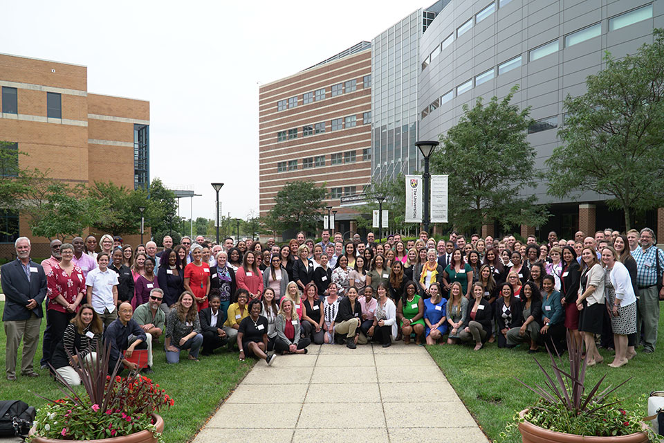 Group photo of faculty, staff, and students in the MS in Medical Cannabis Science and Therapeutics program.