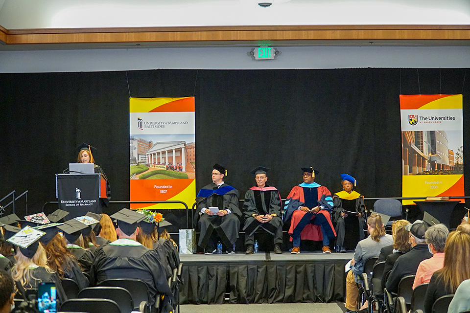 Leah Sera speaks at medical cannabis science and therapeutics graduation