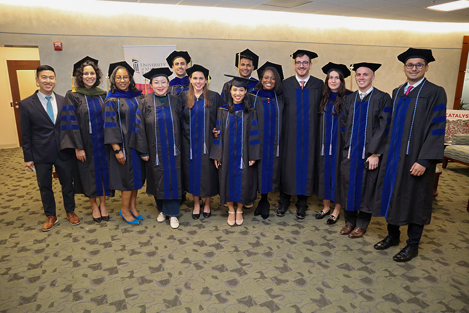 Graduates from the Department of Pharmaceutical Health Services Research at the 2022 graduation ceremony.