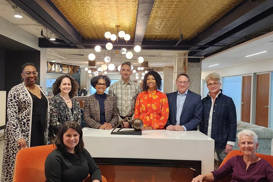 IMI Governing Board Members (from left to right): Gail Graham, Jennifer Moore (seated), Nicole Truhe, Jimmie Paschall, Alex Briscoe, Karen Dale, David Jacobson, Michelle Davis (IMI communications consultant), Judy Chamberlain