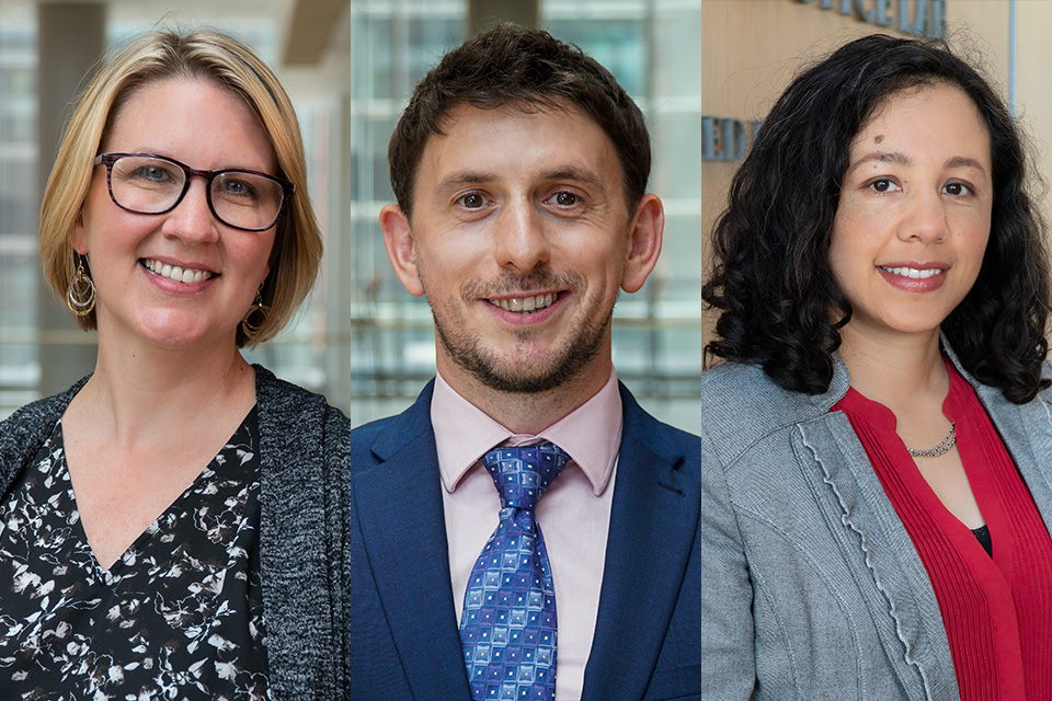 Headshots of Mandy Oglesby, Steven Fletcher, and Wendy Camelo Castillo